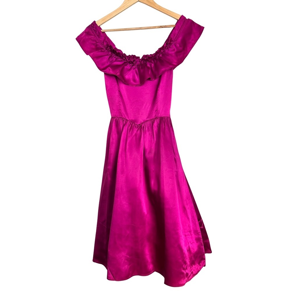 Vintage Gunne Sax by Jessica McClintock Fuchsia Dress SZ XS Prom Fairycore GUC